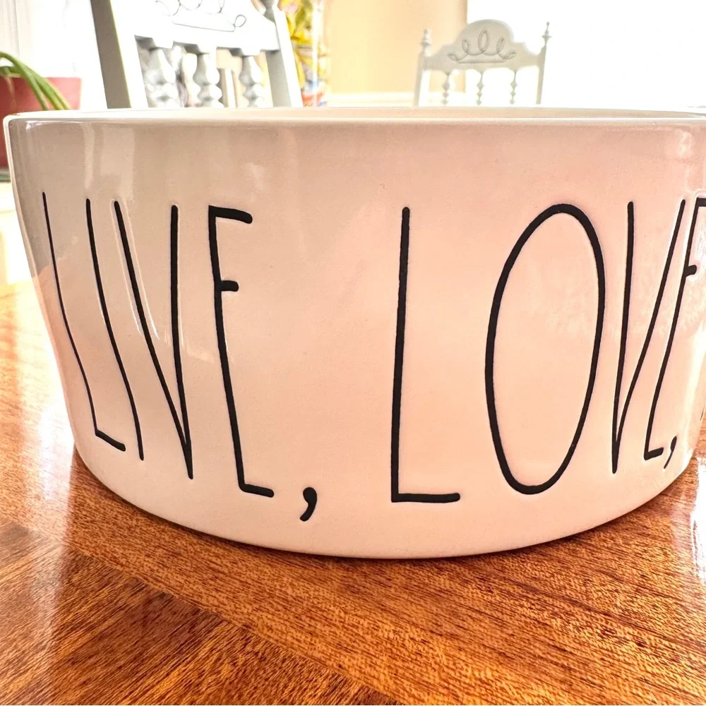 Bowl Rae Dunn Artisan Collection Live, Love, Bark White